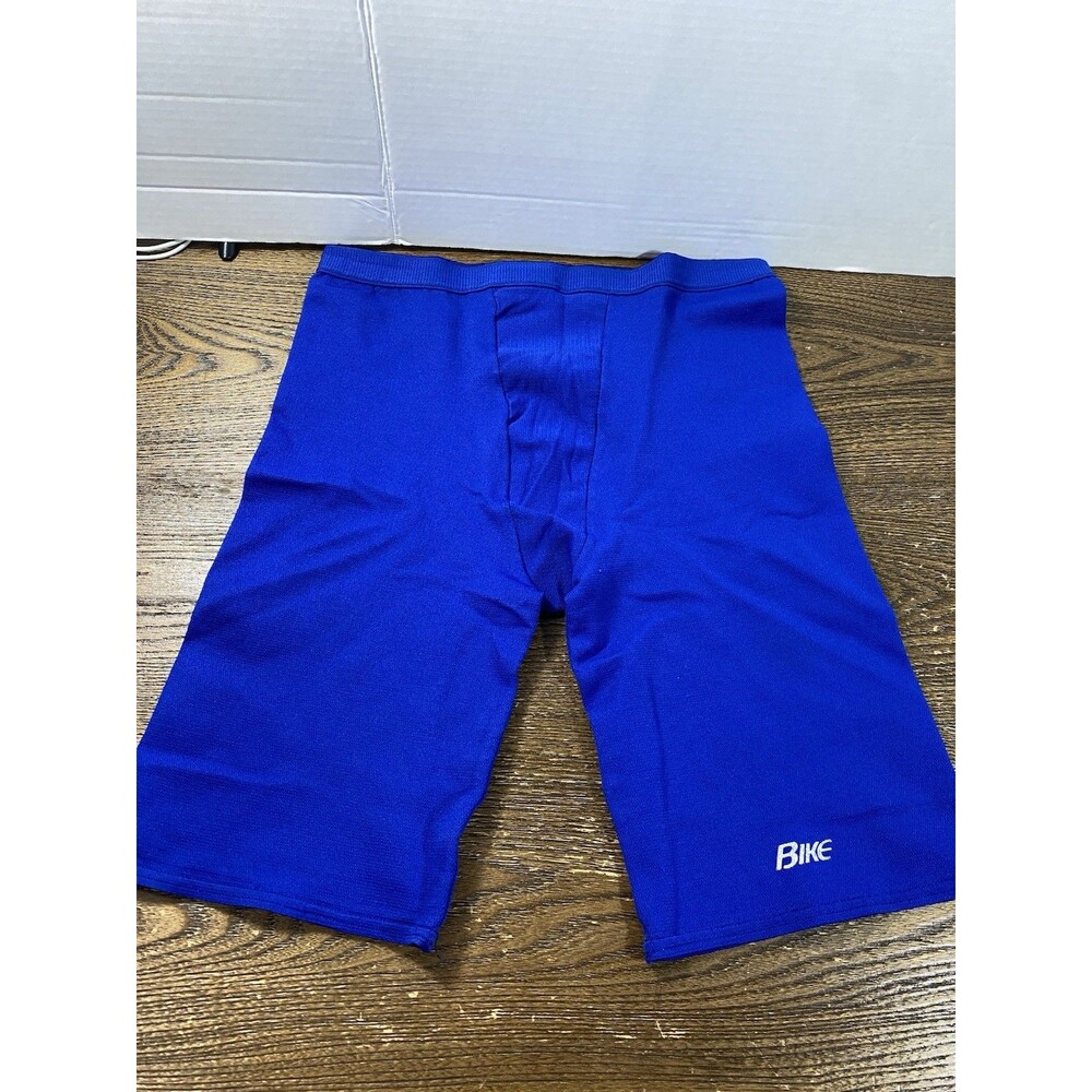 VTG Bike Compression Shorts Blue RN#58322 USA-Nylon Spandex Men’s Size Large